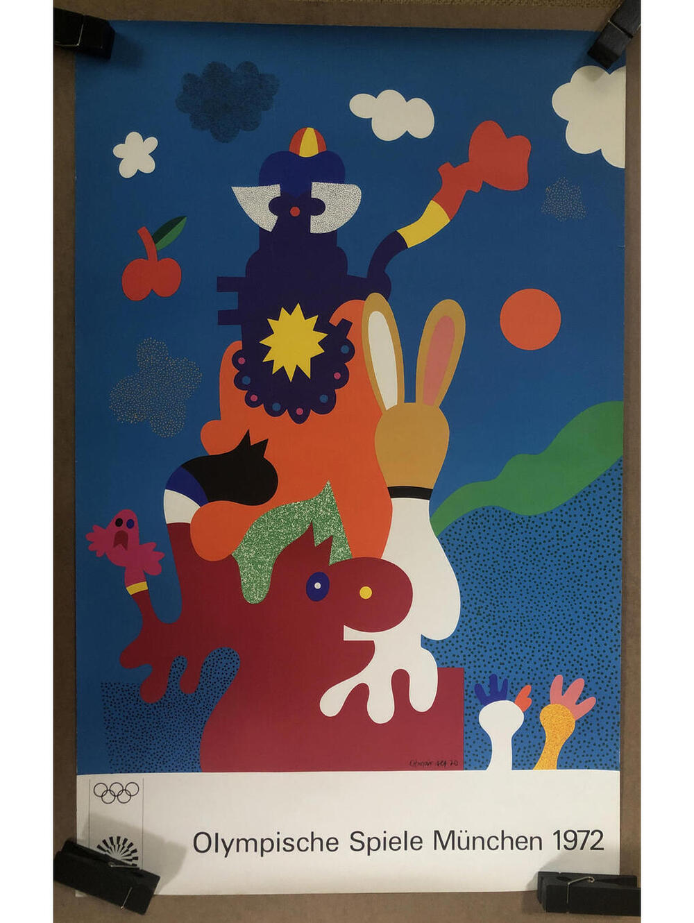 Otmar Sea Vintage Olympic Poster 1972 Germany Olympics Spiele Munchen Abstract